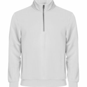 Basic Half Zip - Blanc