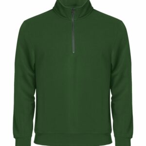 Basic Half Zip - Vert bouteille