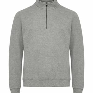 Basic Half Zip - Gris mélange