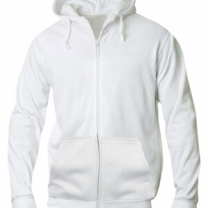 Basic Hoody Full Zip - Blanc