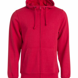 Basic Hoody Full Zip - Rouge